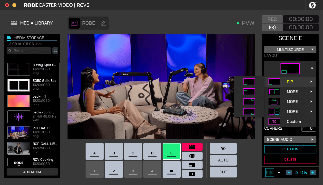 RØDECaster Video template scene